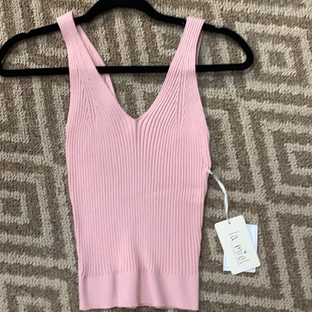 Blush Ribbed Tank